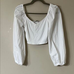 Abercrombie & Fitch Elegant White Long Sleeve Blouse